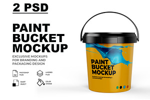 Paint Bucket Mockup, a Product Mockup by Mockupfit