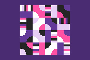 Geometric Squares Grid Pattern