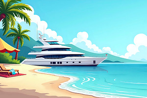 Illustrate a stylish flat cartoon ve, a Photo by LOGOCREATIVE