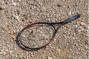 Tennis racket on the brown, a Sports & Recreation Photo by Illustrations&photos