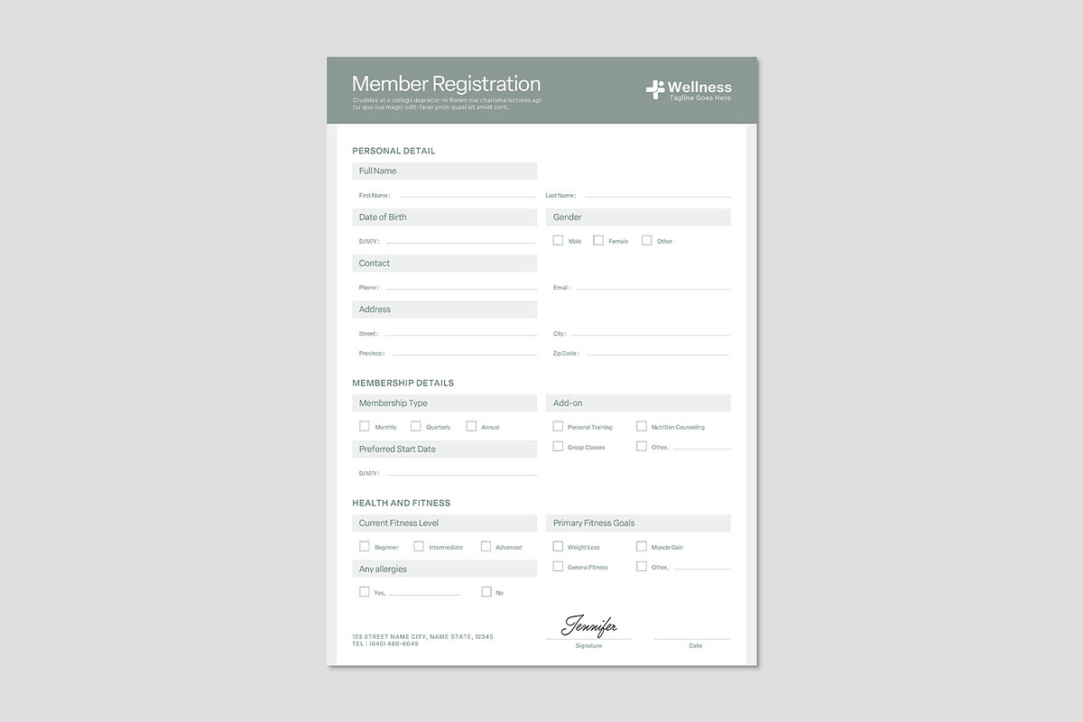 Member Registration Form Template, a Stationery Template by BrandPacks (Photo 6 of 6)