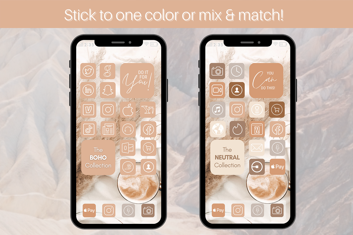 Neutral Theme iOS 14 App Icon Pack, an Icon by Templatables (Photo 4 of 8)