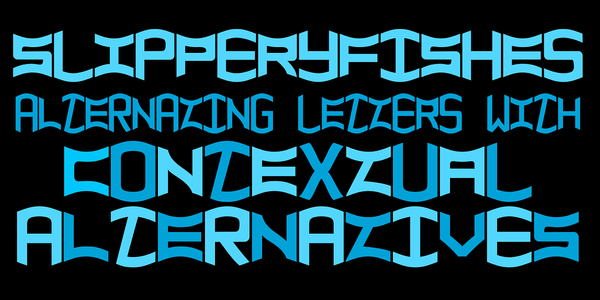 SlipperyFishes, a Font by Ingrimayne Type (Photo 2 of 6)