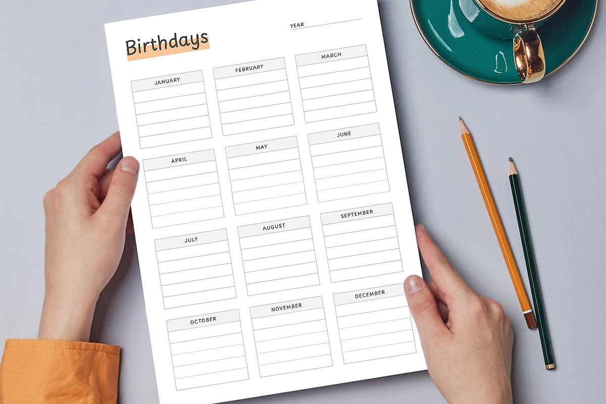 Canva Birthday Planner, a Stationery Template by DesignDevisers (Photo 3 of 9)