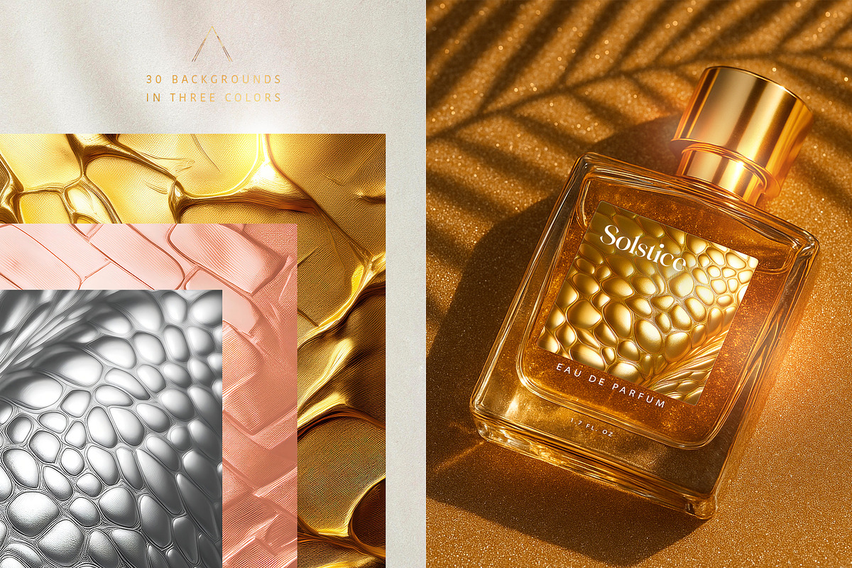Gilded Dreams. Golden Backgrounds., a Texture Graphic by Anna Babich (Photo 3 of 9)