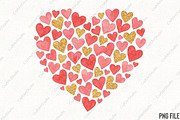 Watercolor Valentine Day Heart PNG, an Illustration by CraftArtStudio (Thumbnail 1 of 4)