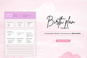 Canva Birth Plan Template, C Section, a Print Template by BrushstrokeArtGB (Thumbnail 1 of 5)