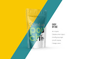 Stand Up Pouch Mockup Half Side view, a Cups & Container Mockup by easymock (Thumbnail 4 of 12)