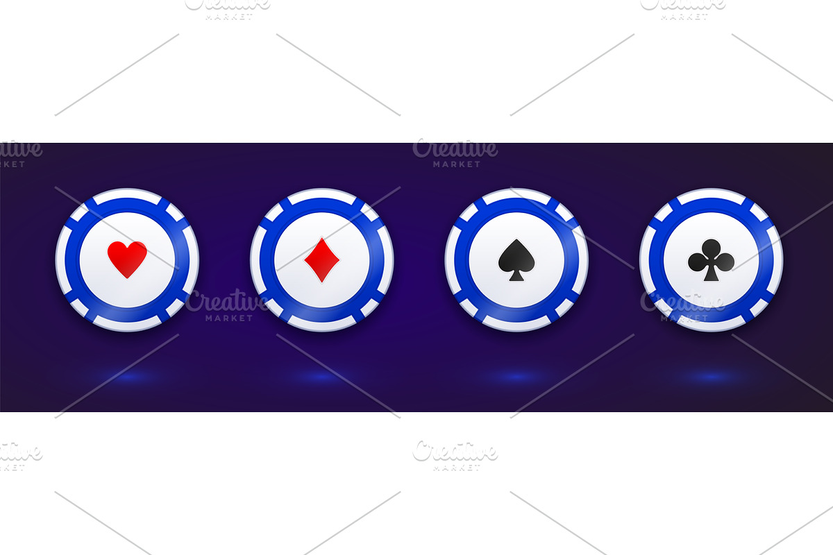 Casino coins, 3D poker chips with, an Object Illustration by art PVP - market