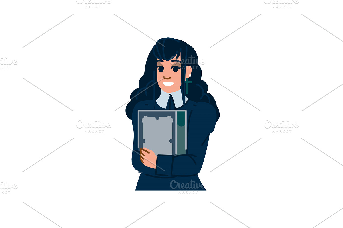Young nun holding holy bible and, an Illustration by pikepicture
