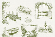 Lakeside Villas – A Timeless Italian, a Decorative Illustration by Eyeinspire (Thumbnail 4 of 8)