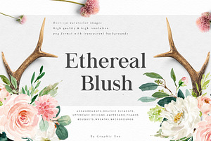 Ethereal Blush-Florals Graphic Set