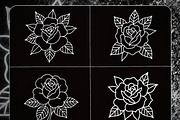Traditional Rose Tattoo Stamps, a Brush Add-On by ProcreateInk (Thumbnail 2 of 5)