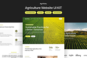 Agriculture Website UI KIT, an UI Kit Template by Ahmed Rubel (Thumbnail 2 of 6)