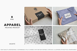 Apparel Packaging Branding Mockups, a Packaging Mockup by Dikarte.Store