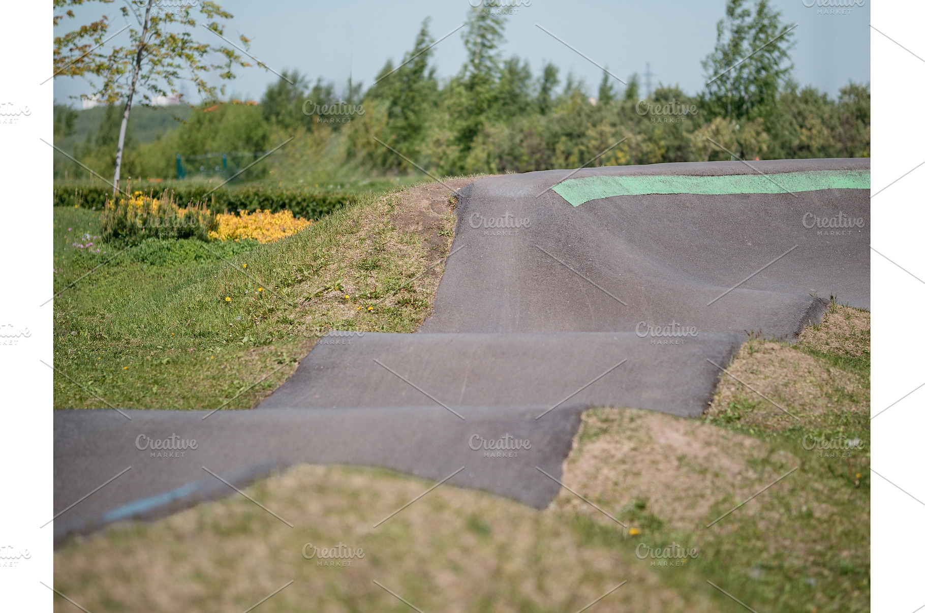 Pump track close up. Waves of, a Sports & Recreation Photo by Fascinadora