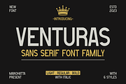 Venturas - Sans Serif Font Family, a Sans Serif Font by MaikoHatta (Thumbnail 1 of 6)