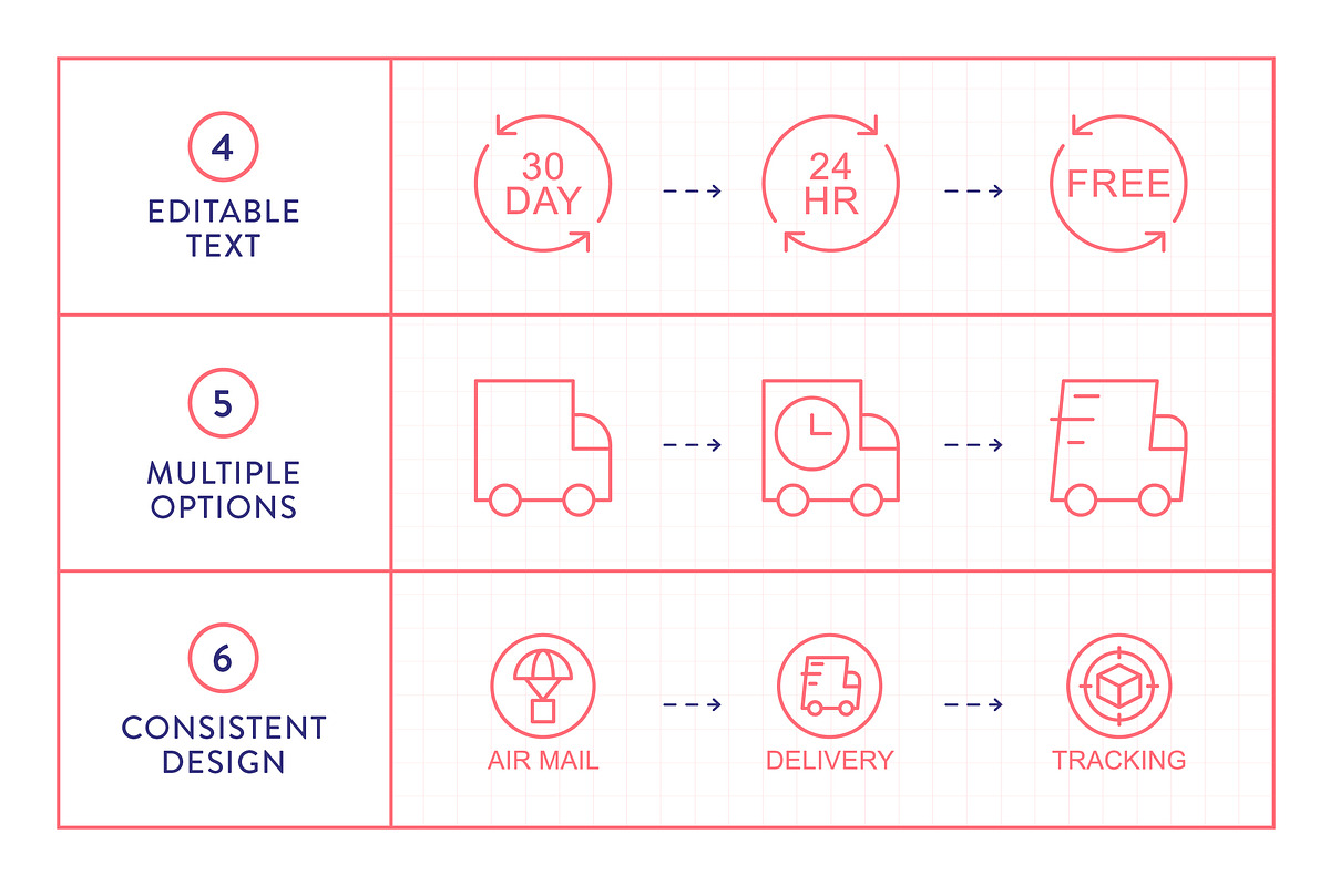 Shipping & Delivery Line Icons, an Outline Icon by Made by Made (Photo 4 of 10)
