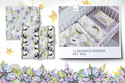 Pandas & Moon Dreamy Watercolor, an Animal Illustration by NATASHA CHU (Thumbnail 12 of 13)