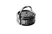 Vintage Bamboo Steamer Silhouette, a Graphic by musafir_fashion (Thumbnail 2 of 14)