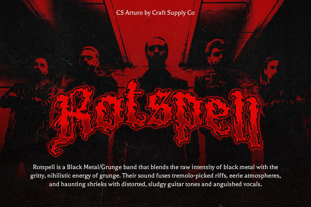 CS Arturo – Black Metal Font, a Blackletter Font by Craft Supply Co. (Photo 5 of 8)