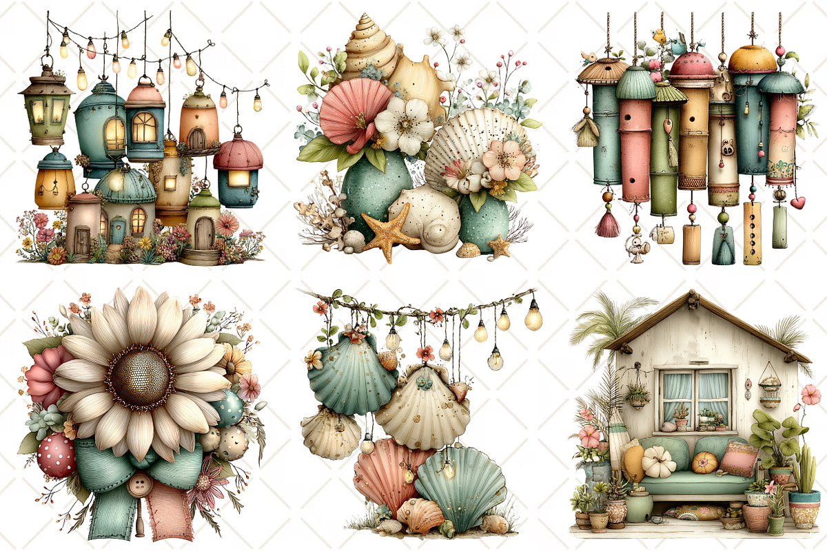 Whimsical Summer Boho Home Decor, an Illustration by Black Bird Studio (Photo 4 of 5)