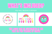 Colorful Boutique Logo - 3 Versions, a Branding & Logo Template by SunshineStudioBoutique (Thumbnail 2 of 10)