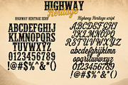 Highway Heritage font duo, a Script Font by cocodesign (Thumbnail 6 of 8)