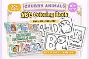 Chubby Animals ABC Coloring Book, an Education Illustration by Craftsbeefy (Thumbnail 1 of 4)