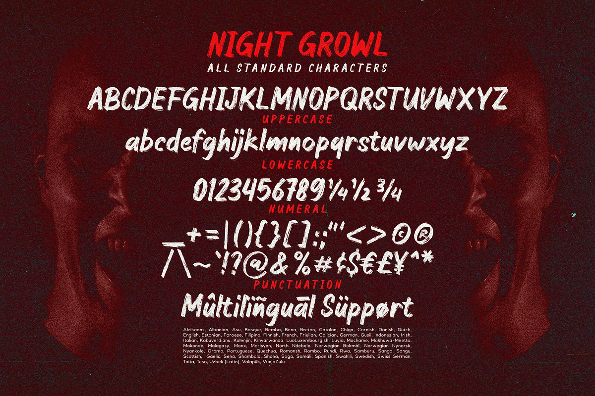 Night Growl / Rough Textured Font, a Handwritten Font by Java pep (Photo 13 of 13)