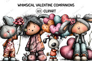 Whimsical Valentine Companions, an Illustration by Creative Art (Thumbnail 1 of 11)