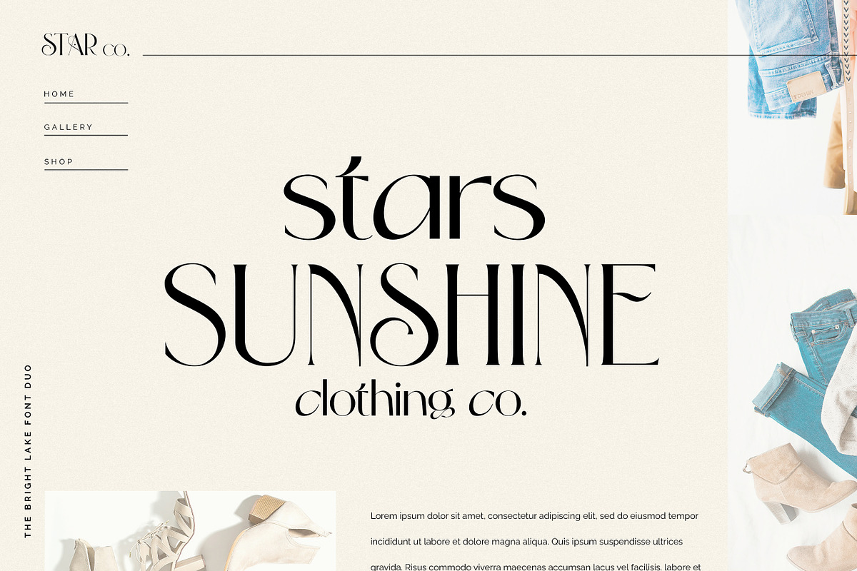 The Bright Lake Font Duo + Logos, a Serif Font by SNIPESCIENTIST (Photo 6 of 31)