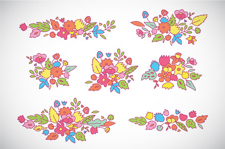 Cute flower bouquets collection