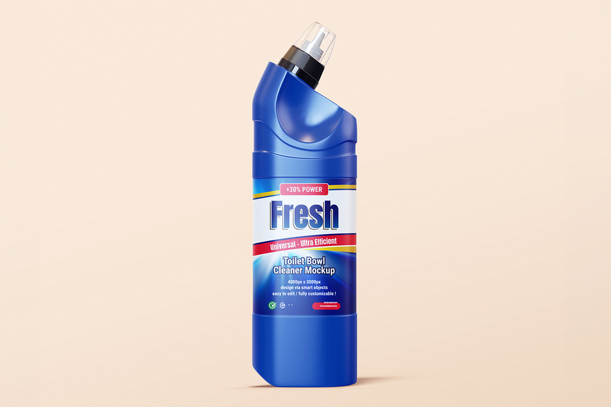 Toilet Cleaner Bottle Mockup, a Household Mockup by Se٧enStudio (Photo 2 of 2)
