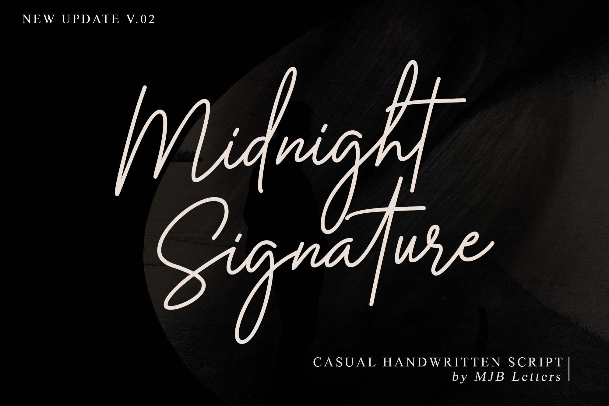 Midnight Signature Font, a Script Font by MJB Letters