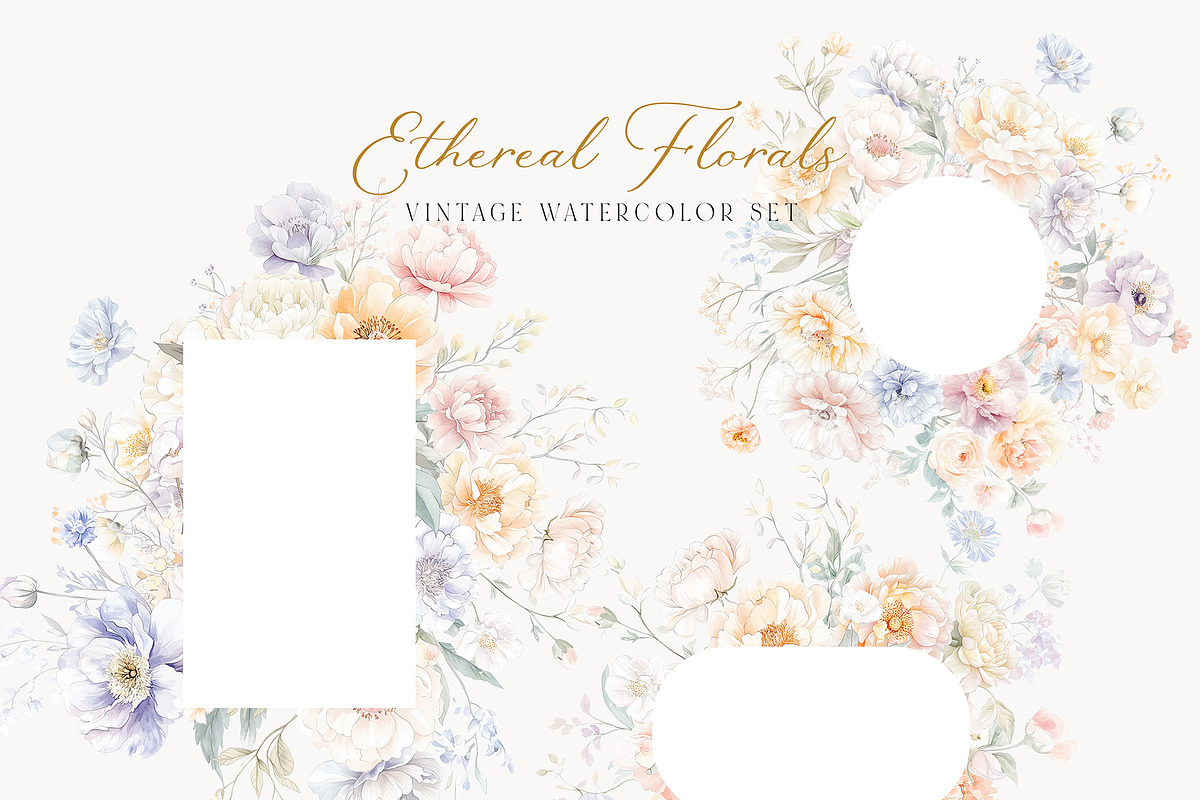 Vintage Floral Bundle, an Object Illustration by studioequinox (Photo 34 of 65)