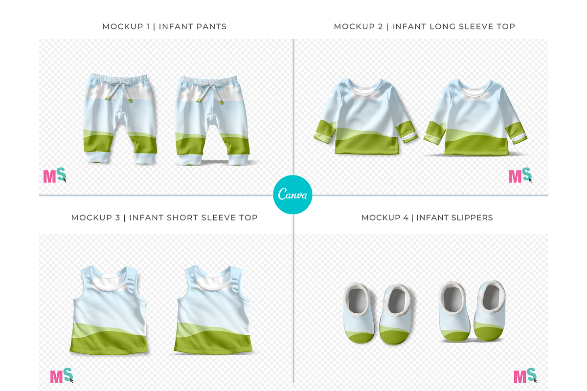 Infant Pants Top Canva Smart Mockup, an Apparel Mockup by Mockup Scene (Photo 4 of 13)