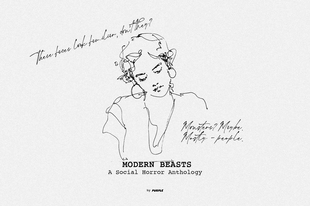 Modern Beasts: Social Horror, a Person Illustration by Purple (Photo 10 of 10)