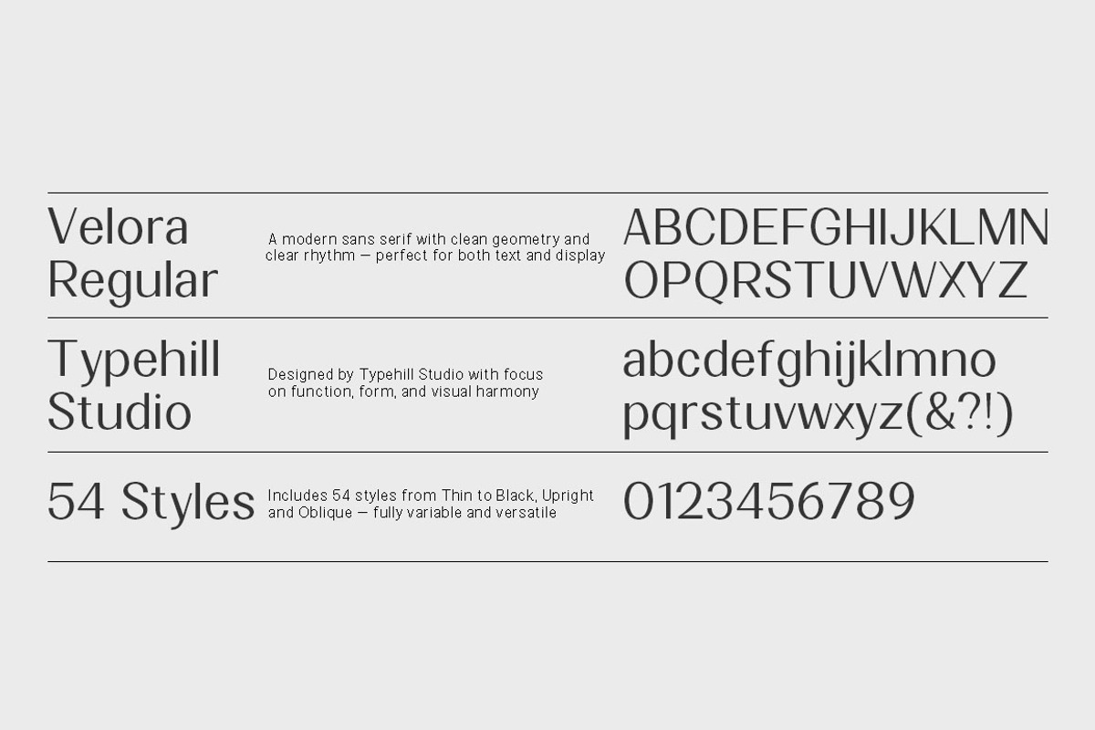 Velora, a Sans Serif Font by Typehill (Photo 11 of 12)