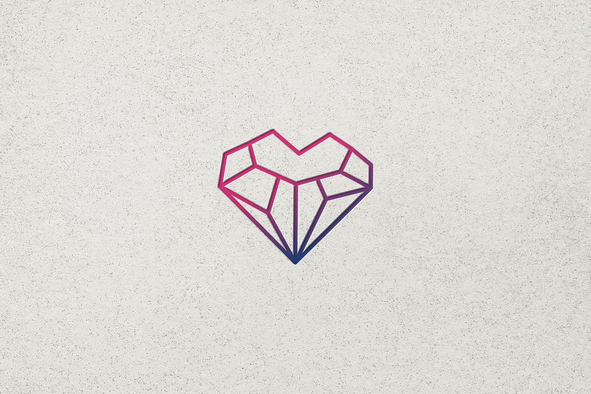 Geometric Love Diamond Logo, a Branding & Logo Template by Luxury Logos (Photo 4 of 4)