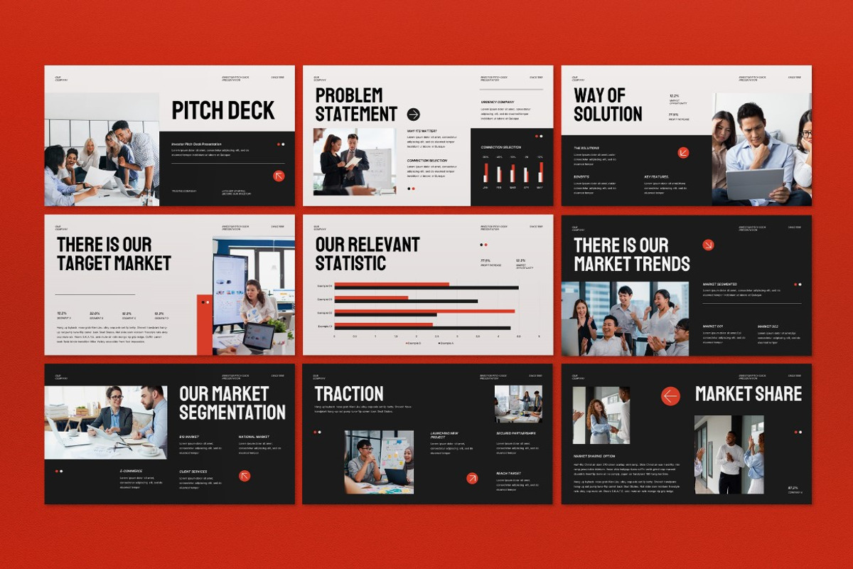 Orange Investor Pitch Deck Keynote, a Presentation Template by graphicook (Photo 3 of 8)