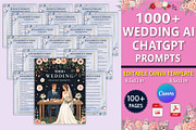 1000+ Wedding ChatGPT Prompts, a Stationery Template by Designmela01 (Thumbnail 1 of 7)
