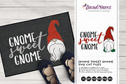 Christmas SVG | Gnome Sweet Gnome, an Illustration by DreamONprints (Thumbnail 1 of 2)