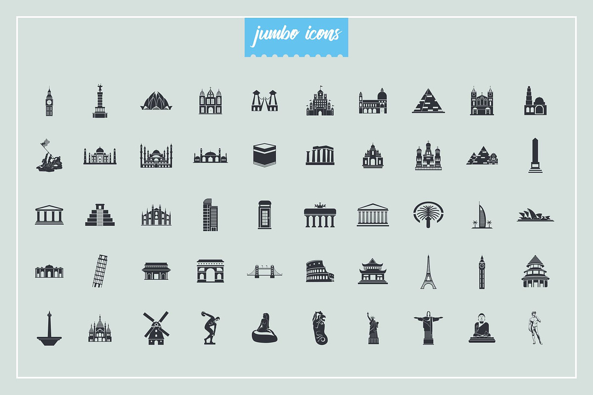 Monument Glyph Icons V2, an Outline Icon by Jumbo Icons (Photo 4 of 5)