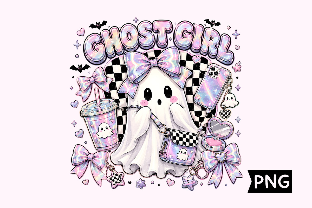 Coquette Ghost Girl PNG, a Seasonal Illustration by Creative Art (Photo 1 of 3)