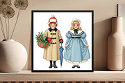 Vintage Christmas Child Png, an Illustration by Black Bird Studio (Thumbnail 4 of 4)