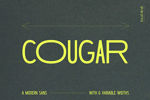 Cougar – Variable Widths Sans