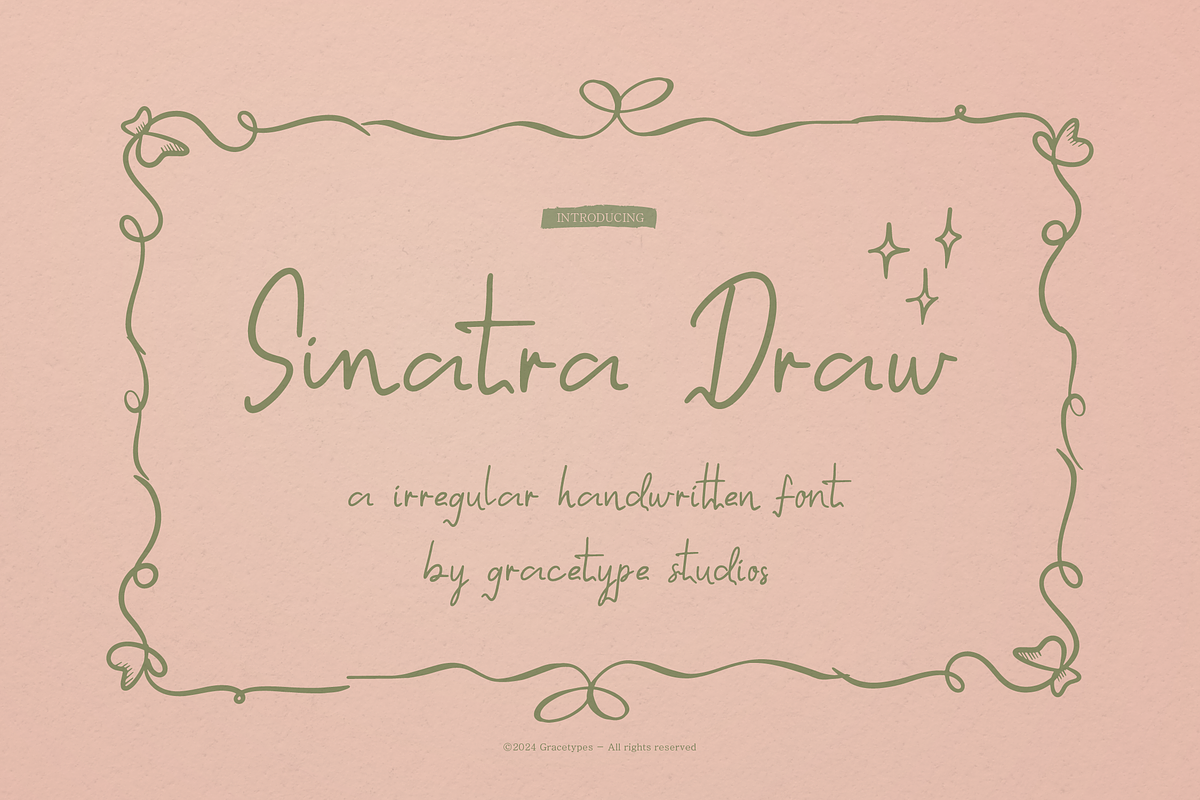 Sinatra Draw | Handwritten Font, a Handwritten Font by gracetype_studio (Photo 1 of 12)