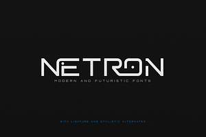 Netron - Futuristic Font, a Sans Serif Font by Linecreative