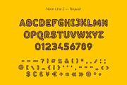 Neon Line 2 font, a Font by kaer_shop (Thumbnail 2 of 5)